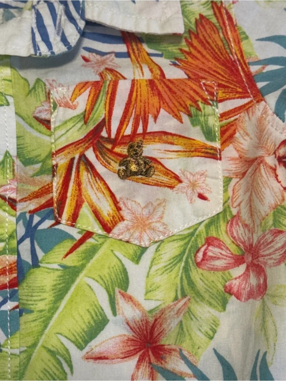BABY GAP White Tropical Floral Short Romper